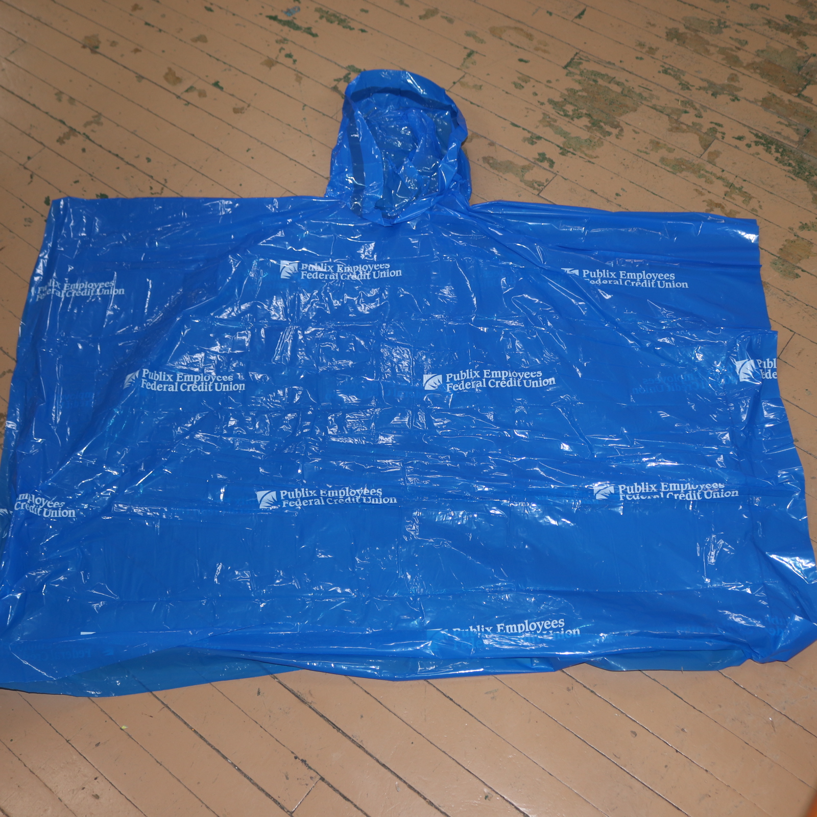 Rain Poncho Blue-Promotional Labeling Publix Employees Federal