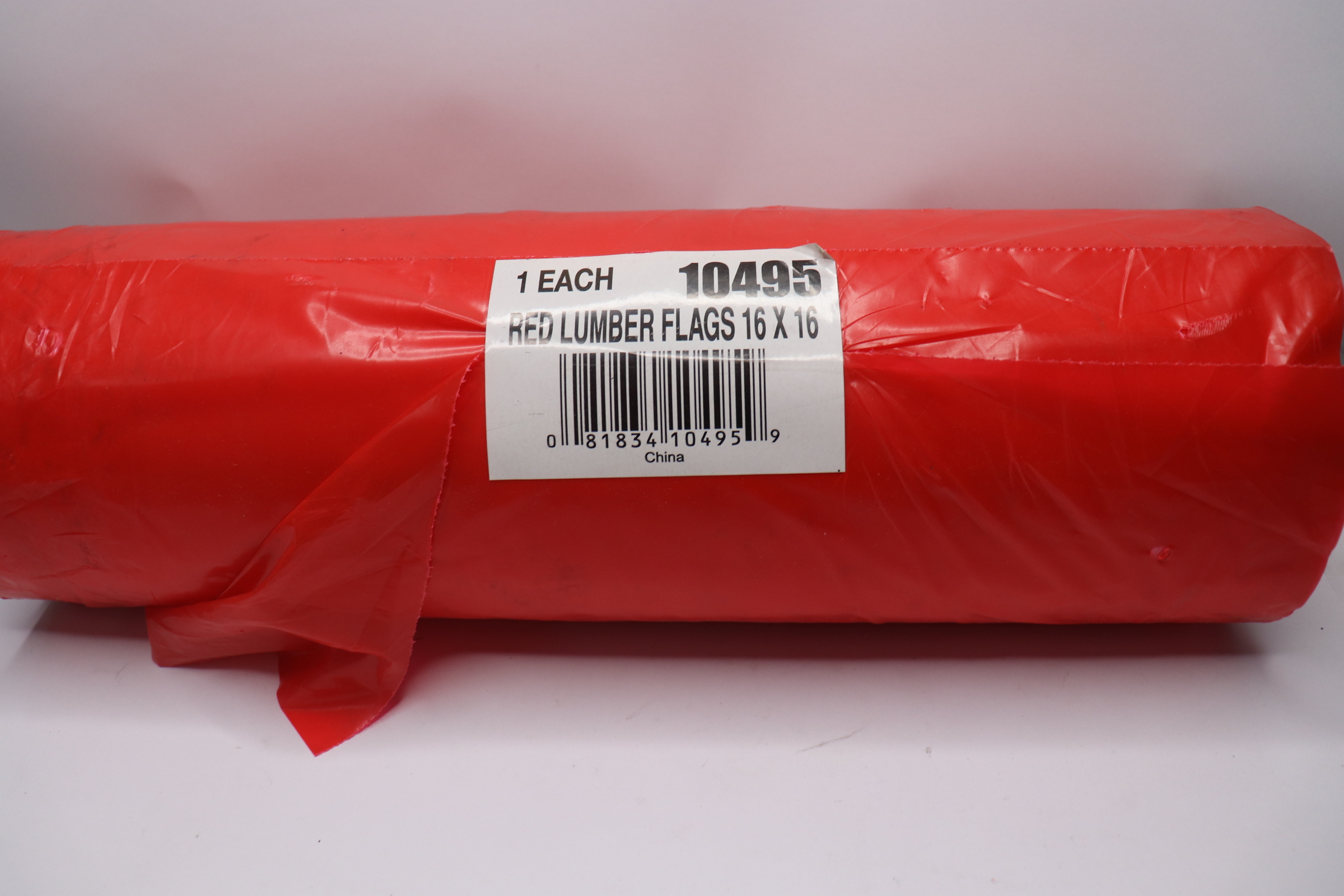 Square Warning Lumber Flag Red 16